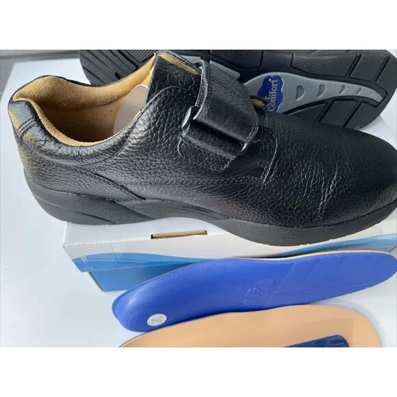 Dr Comfort Diabetic Shoes William Black Leather Casual 6310 Men's Size 12.5 W
