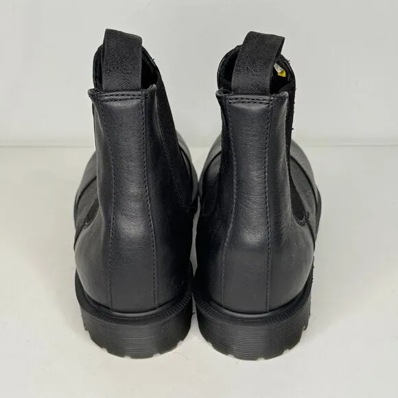 Dr. Doc Martens Boots Womens Sz 10 Black Leather Inuck Chelsea Slip On Punk NWOT