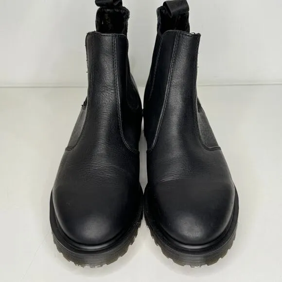 Dr. Doc Martens Boots Womens Sz 10 Black Leather Inuck Chelsea Slip On Punk NWOT