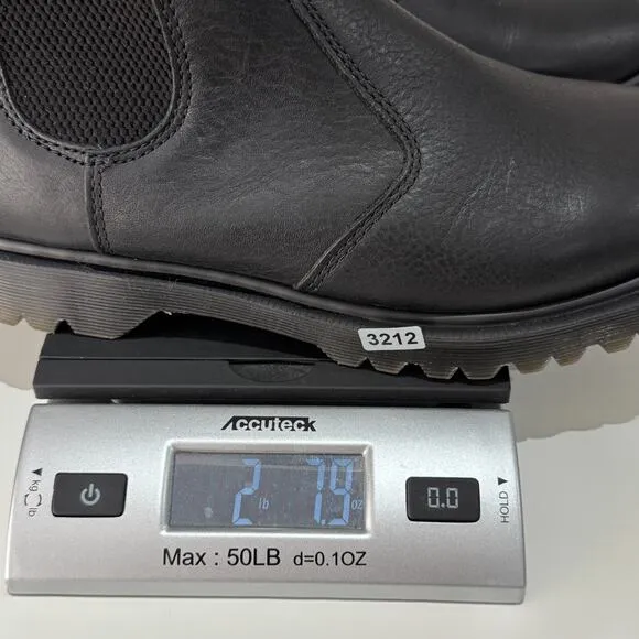 Dr. Doc Martens Boots Womens Sz 10 Black Leather Inuck Chelsea Slip On Punk NWOT