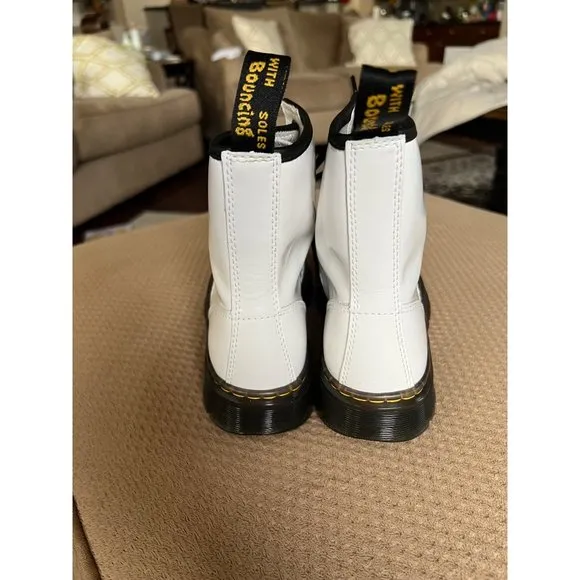 Dr. Marten White Patent Leaver Zavala Boots - Size 7‎ - NWOT