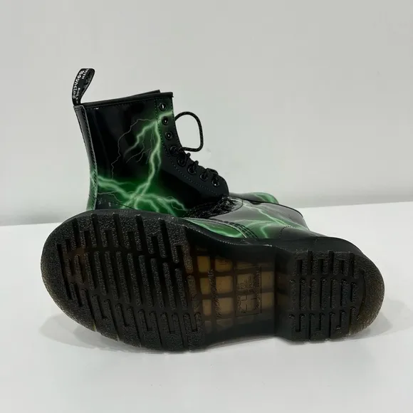 DR. MARTENS 1460 FLASH SMOOTH LEATHER BOOTS HALLOWEEN LIGHTNING SIZE 5