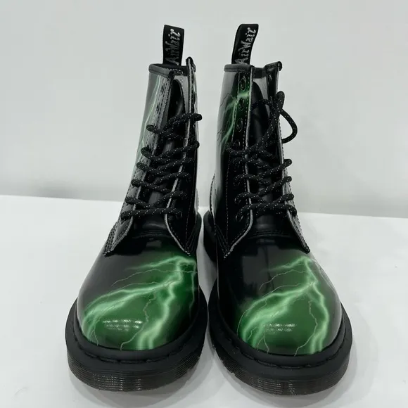 DR. MARTENS 1460 FLASH SMOOTH LEATHER BOOTS HALLOWEEN LIGHTNING SIZE 5