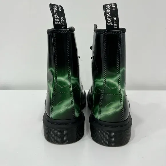 DR. MARTENS 1460 FLASH SMOOTH LEATHER BOOTS HALLOWEEN LIGHTNING SIZE 5