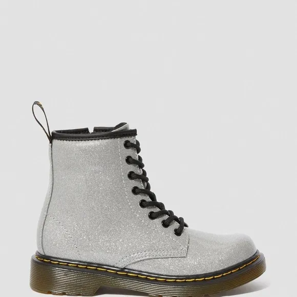 Dr. Martens 1460 Silver Glitter J Size 12 Boots