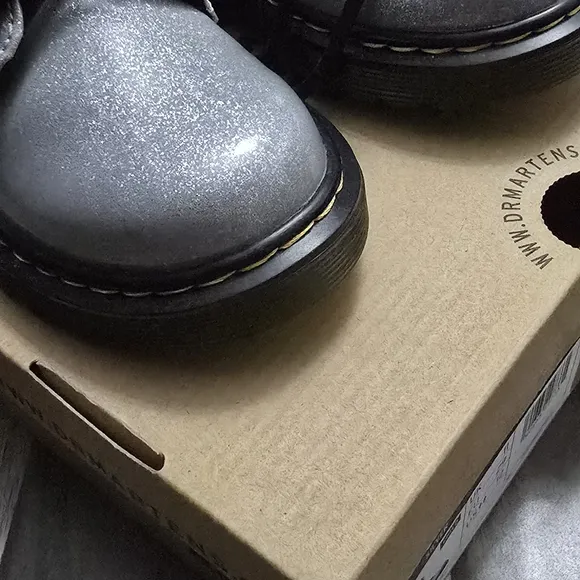 Dr. Martens 1460 Silver Glitter J Size 12 Boots