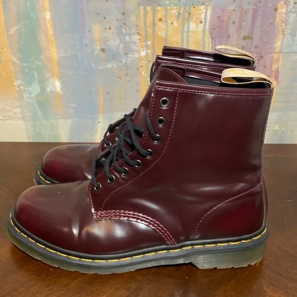 Dr. Martens 1460 Vegan Cherry Burgundy Classic Boots 23756 Mens 12