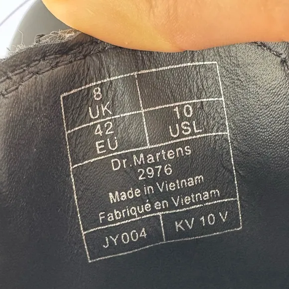 Dr. Martens 2976 Women's Black Leather Chelsea Boots Size 10