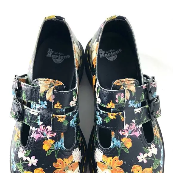 Dr Martens 8085 Darcy Floral Mary Jane Loafers Women’s 5 Shoes