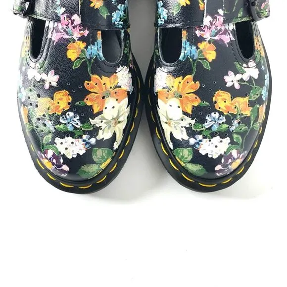 Dr Martens 8085 Darcy Floral Mary Jane Loafers Women’s 5 Shoes