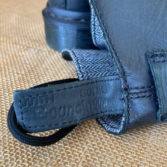 Dr Martens Aimilita Black Leather 9 Eye Fold over Combat Boots
