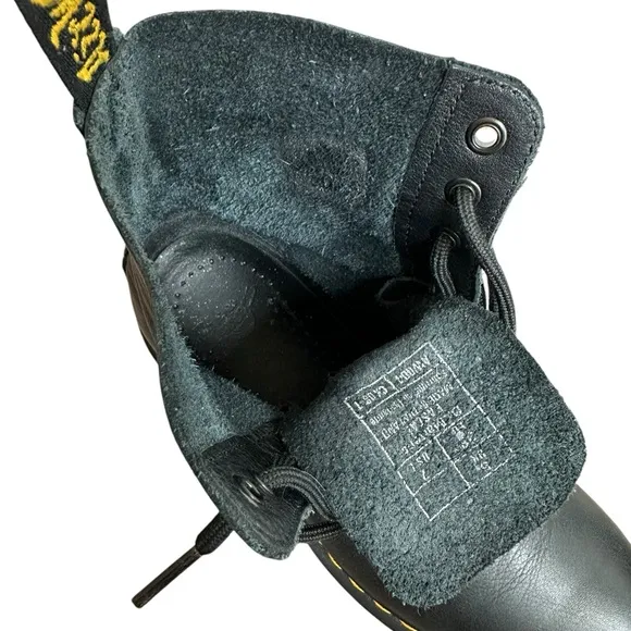 Dr Martens Black Leather Lace-Up Boots