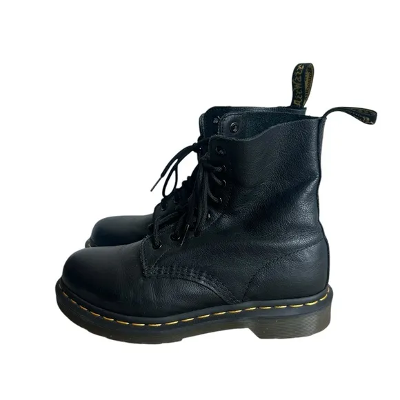 Dr Martens Black Leather Lace-Up Boots
