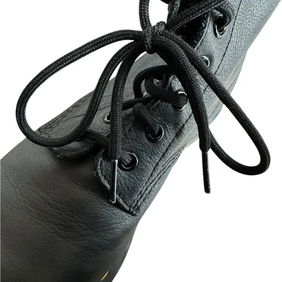 Dr Martens Black Leather Lace-Up Boots