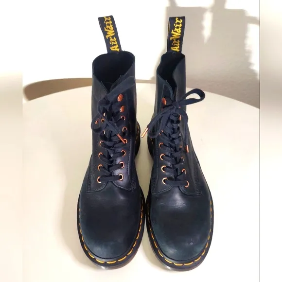 Dr. Martens Black Leather Pascal Lace Up Boots