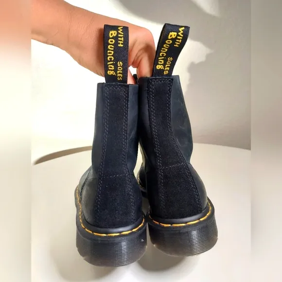 Dr. Martens Black Leather Pascal Lace Up Boots