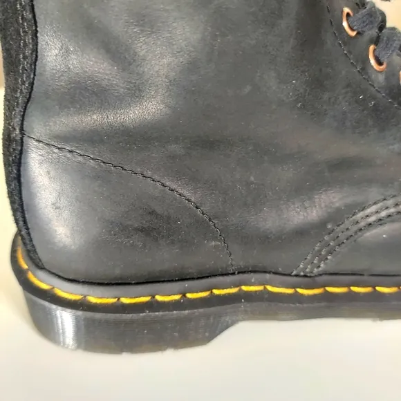 Dr. Martens Black Leather Pascal Lace Up Boots