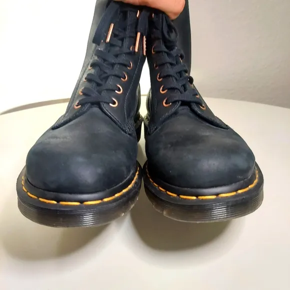 Dr. Martens Black Leather Pascal Lace Up Boots