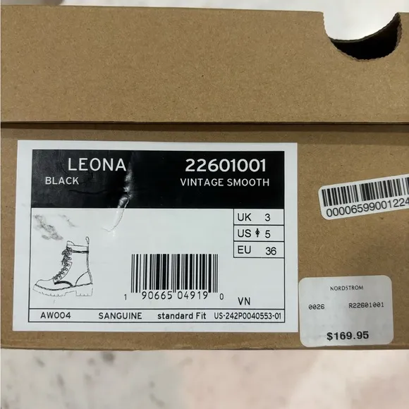 Dr. Martens Black Leona Boots sz 5