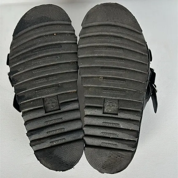 Dr. Martens BLAIRE LEATHER SLIDE SANDALS black hydro leather size 7 women’s