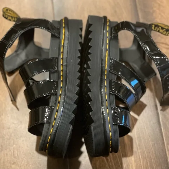 Dr. Martens Blaire Sandals Black Patent NEW