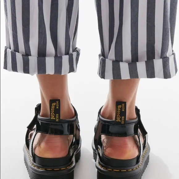 Dr. Martens Blaire Sandals Black Patent NEW