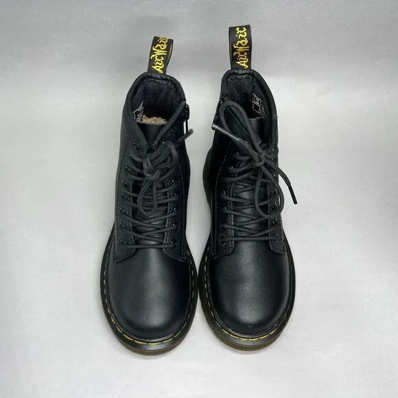 Dr. Martens Boots Boy's Size 12 1460 Softy T Black Leather Lace Up Combat Boots