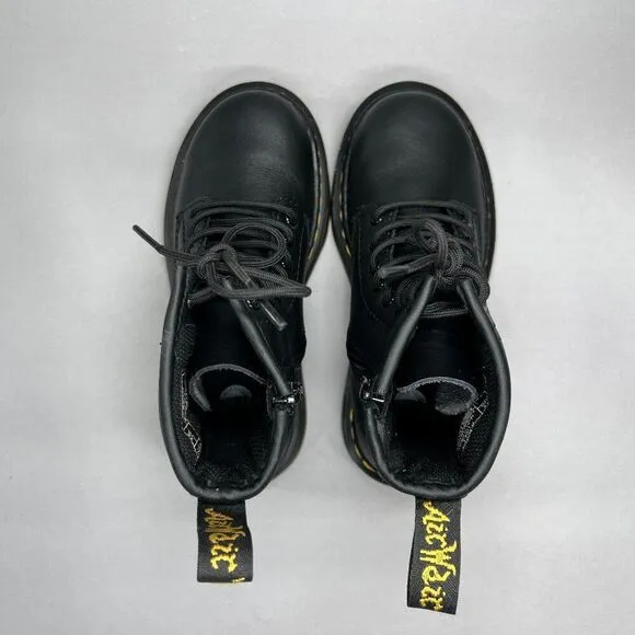 Dr. Martens Boots Boy's Size 12 1460 Softy T Black Leather Lace Up Combat Boots