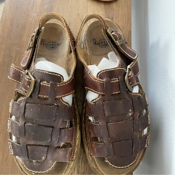 Dr. Martens Brown Leather Fisherman Sandals