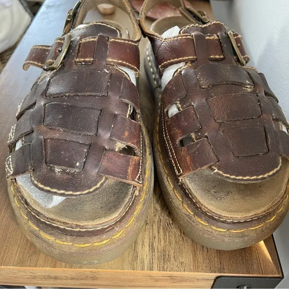 Dr. Martens Brown Leather Fisherman Sandals