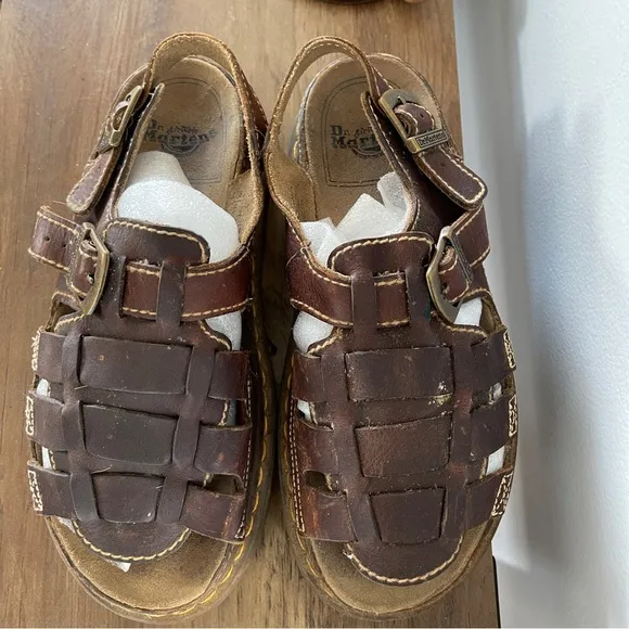 Dr. Martens Brown Leather Fisherman Sandals