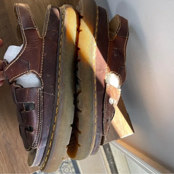 Dr. Martens Brown Leather Fisherman Sandals