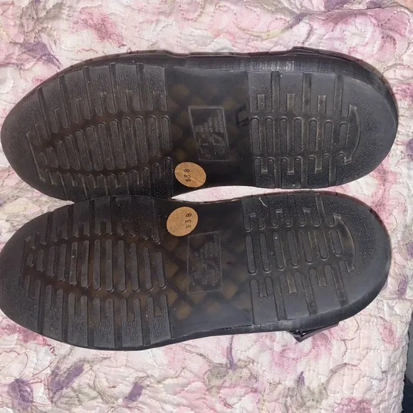 Dr Martens Clarissa Sandals Womens Size 11 Black Leather Quad Platform Gladiator