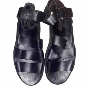 Dr Martens Clarissa Sandals Womens Size 11 Black Leather Quad Platform Gladiator