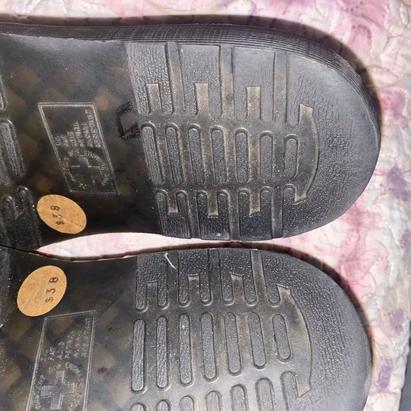 Dr Martens Clarissa Sandals Womens Size 11 Black Leather Quad Platform Gladiator