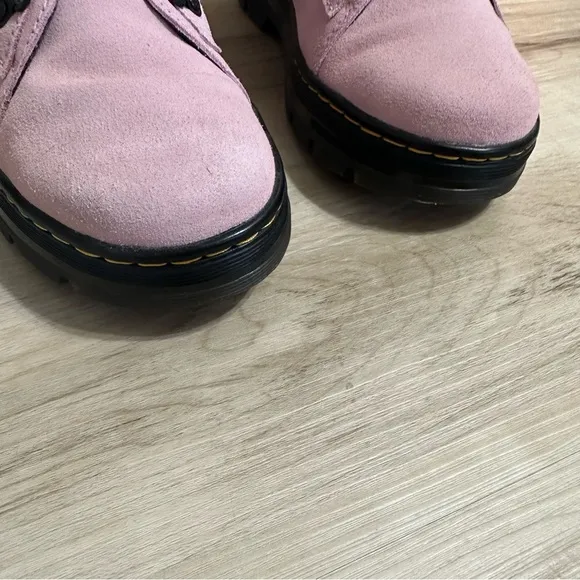 Dr. Martens COMBS Hiker Style Combat Boots in Pink Hi Suede Size 9