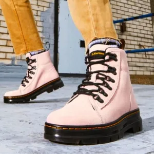 Dr. Martens COMBS Hiker Style Combat Boots in Pink Hi Suede Size 9