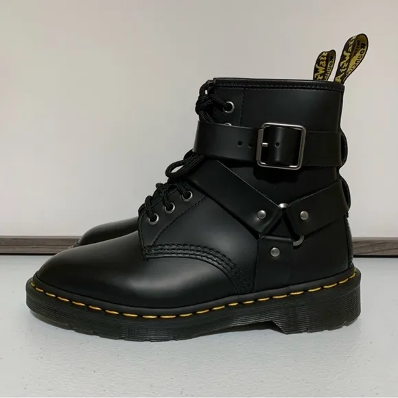Dr. Martens Cristofor Leather Harness Lace Up Boots-Size 6 NWOT
