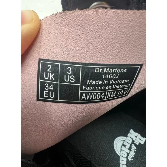 Dr. Martens Girls Youth 1460 Pink Patent Leather Boot 3