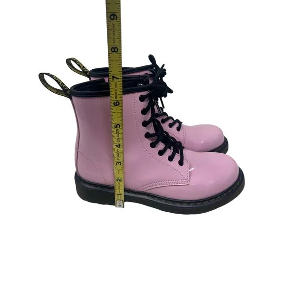 Dr. Martens Girls Youth 1460 Pink Patent Leather Boot 3