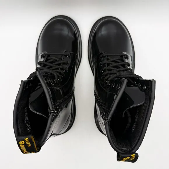 Dr. Martens Junior 1460 Lace Up Boots US G3 B2 EU 33 Black Patent Leather NIB