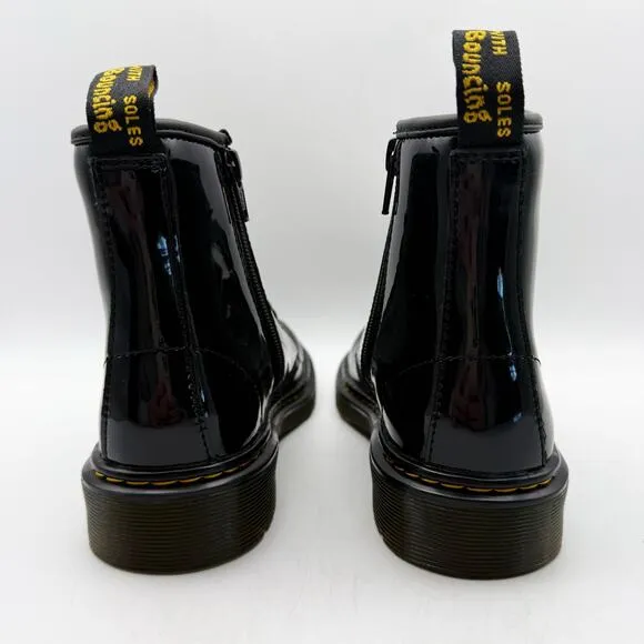Dr. Martens Junior 1460 Lace Up Boots US G3 B2 EU 33 Black Patent Leather NIB