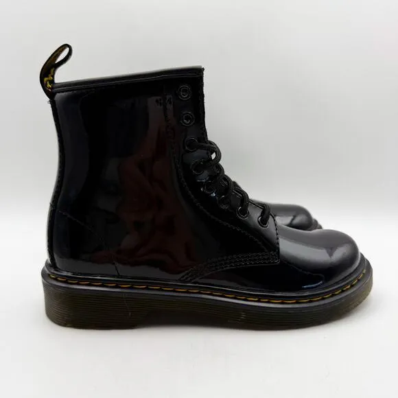 Dr. Martens Junior 1460 Lace Up Boots US G3 B2 EU 33 Black Patent Leather NIB