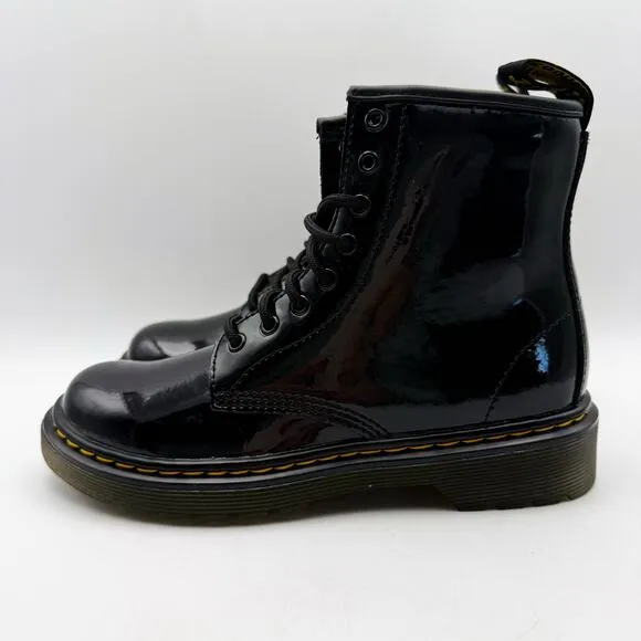 Dr. Martens Junior 1460 Lace Up Boots US G3 B2 EU 33 Black Patent Leather NIB
