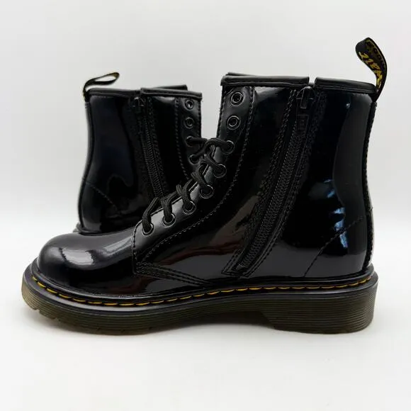 Dr. Martens Junior 1460 Lace Up Boots US G3 B2 EU 33 Black Patent Leather NIB