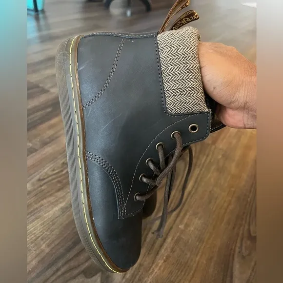 Dr Martens Maelly Padded Collar Brown Leather Ankle Boots
