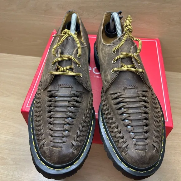 Dr Martens men Ezra interwoven Three Eyed Brown Sandals Size 10