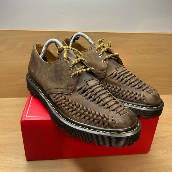 Dr Martens men Ezra interwoven Three Eyed Brown Sandals Size 10