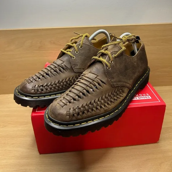 Dr Martens men Ezra interwoven Three Eyed Brown Sandals Size 10