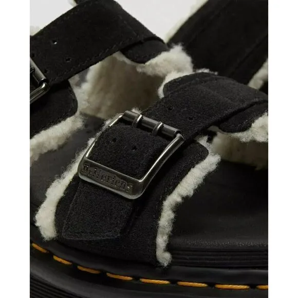 Dr. Martens Myles Faux Fur Platform Sandals Men's Sz. 11  WOMEN'S 12 Suede